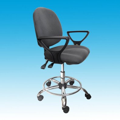 Антистатический высокий стул с подлокотниками Ergo-02K-A